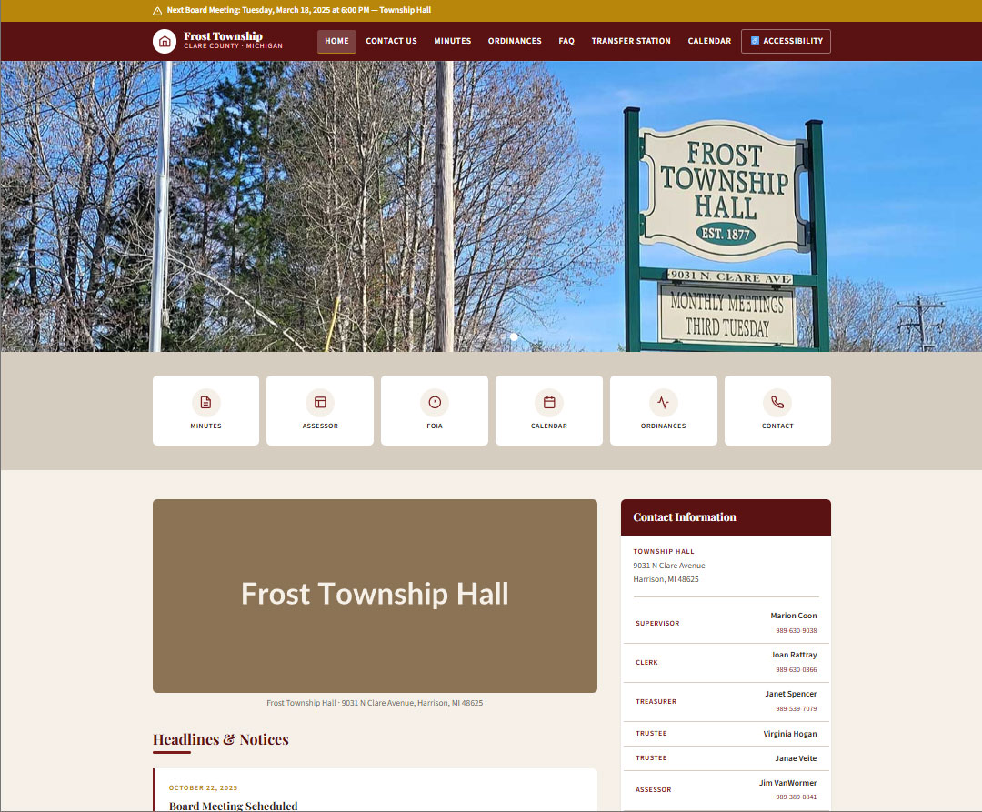 Frost Township prototype